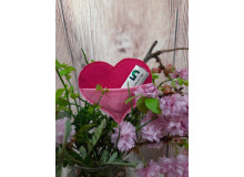 Stickdatei ITH - Blumenstecker Herz mit Fach